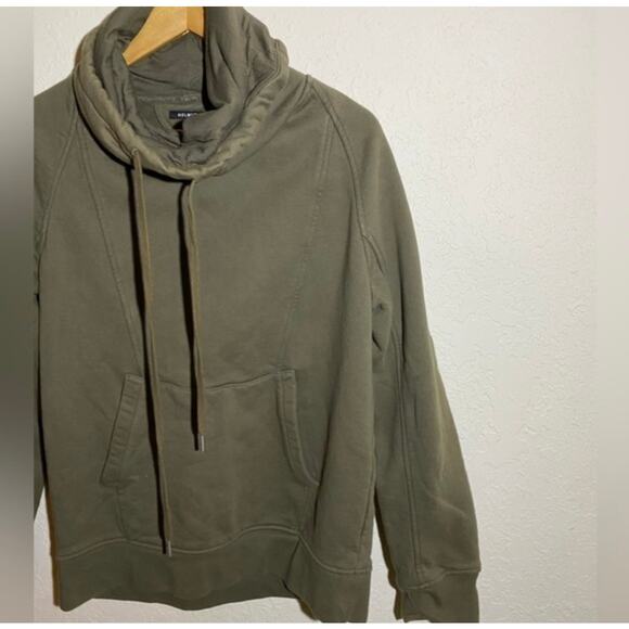 Helmet Lang Cowl Neck Olive Green Hoodie ( M ) - Picture 5 of 6